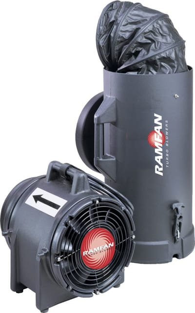 Dacon Ramfan UB20XX Ex Zone 1/2 Portable Blower with 7.6 m Antistatic Duct