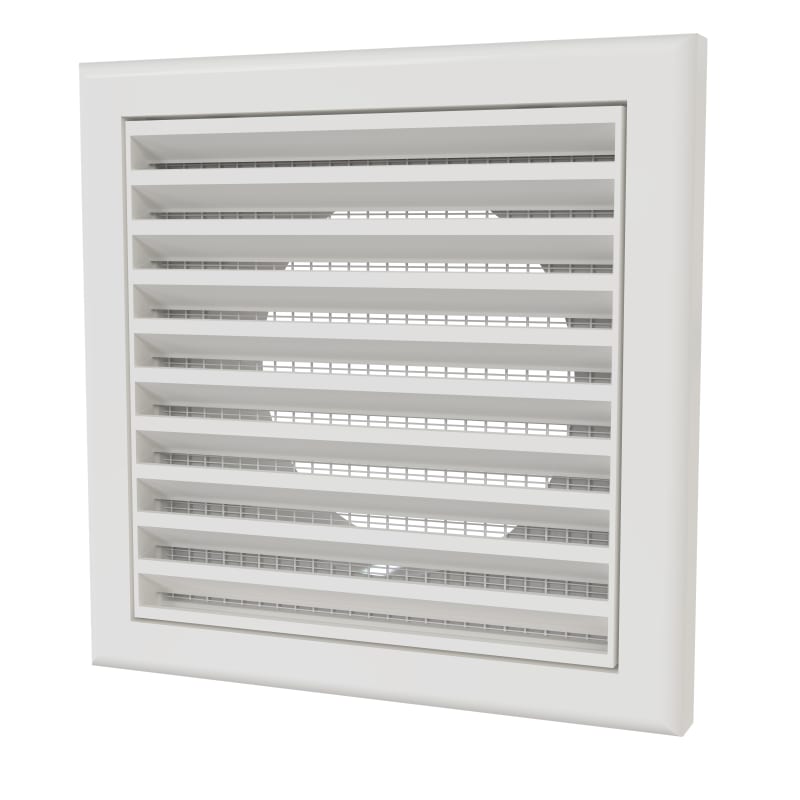 Grille PS 100 4:kt with spigot Ø100 white (400023)