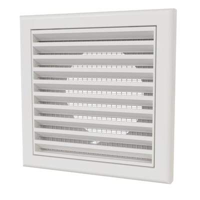 Grille PS 100 4:kt with spigot Ø100 white