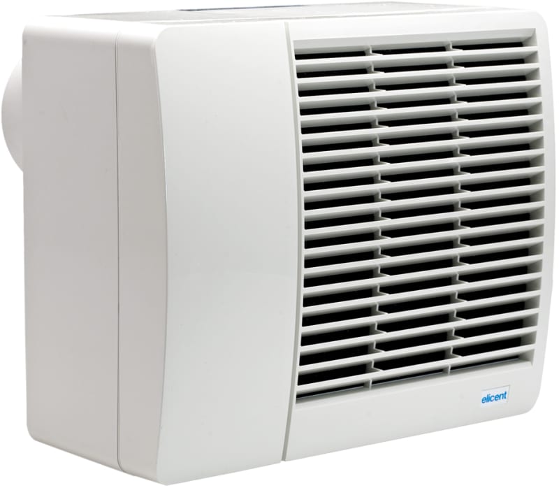 Knut Bø Radia 300 BK 4" Bathroom Extract Fan with Damper