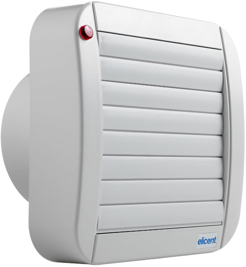 Knut Boe ECO 150 AB 6-inch wall/ceiling fan with damper and cord switch