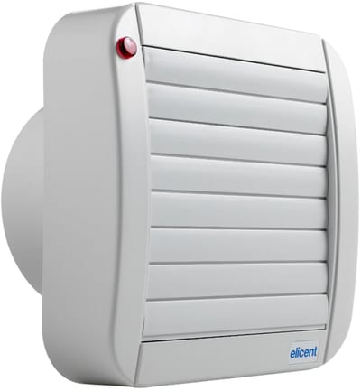 Knut Boe ECO 150 AB 6-inch wall/ceiling fan with damper and cord switch
