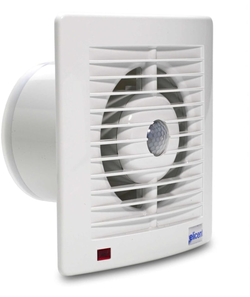 Knut Bo Muro-Style 150 PIR 6" Bathroom Fan with Damper and Motion Sensor