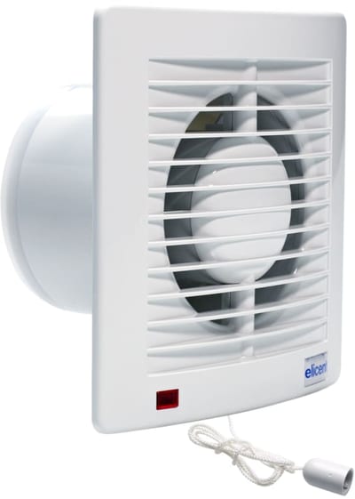 Knut Boe MURO-STYLE 120 B 5" Bathroom Fan with Pull-Cord Switch