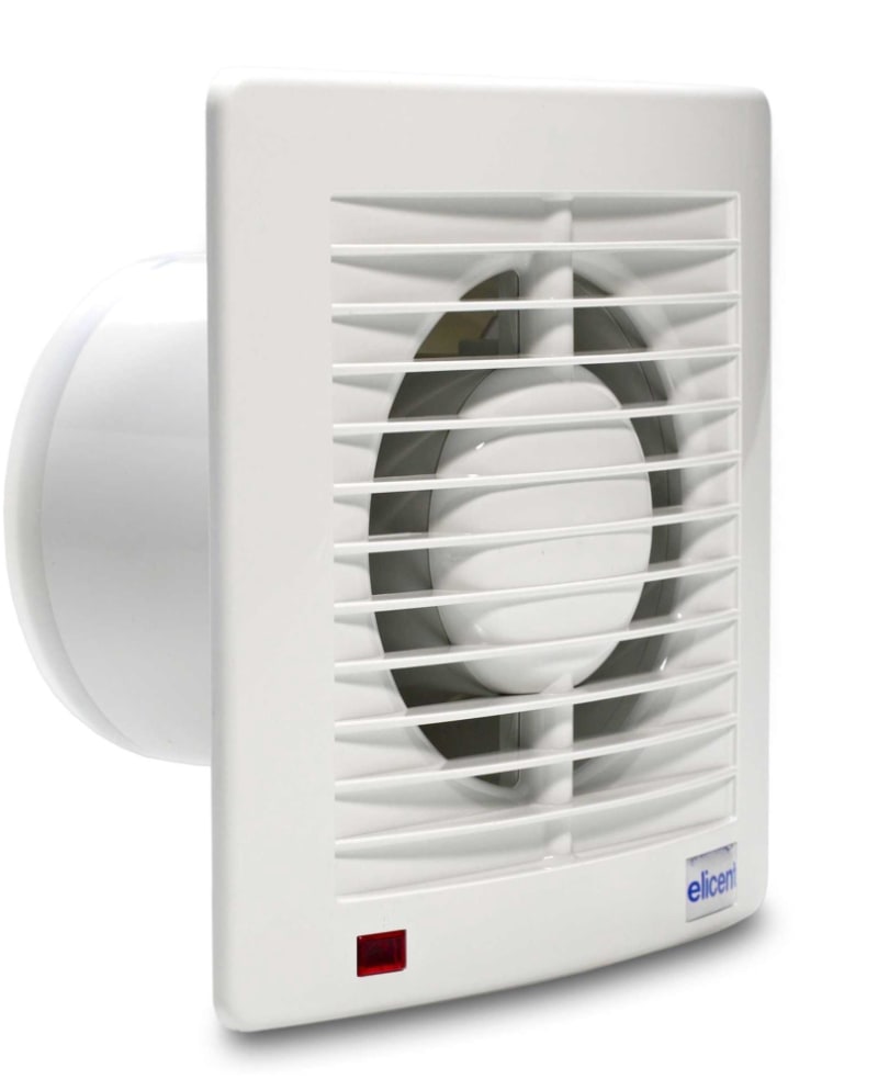 Knut Bo MURO-Style 100T 4" Bathroom Fan with Damper and Timer