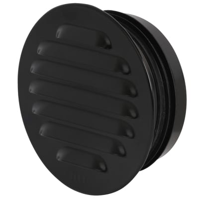 Grille round steel with spigot Ø100 black