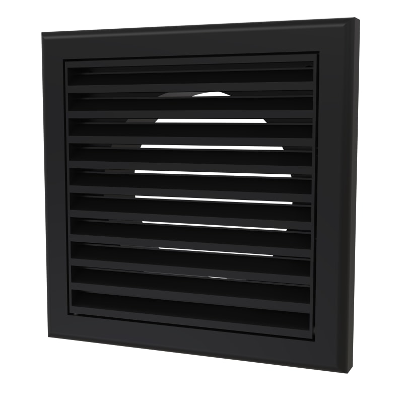 Grille PS 100 4:kt with spigot Ø100 black (119790)