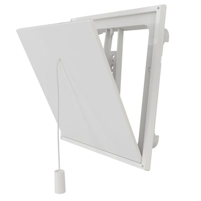 Flap Valve white plastic 150X150 mm
