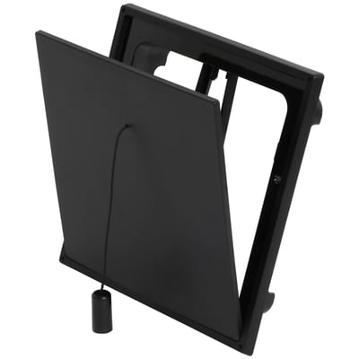 Flap Valve black plastic 150X150 mm