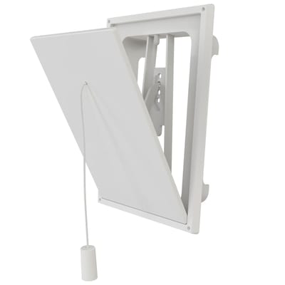 Flap Valve white plastic 100X150 mm
