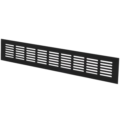 Flexit Overflow Grille Black 400 x 60 mm