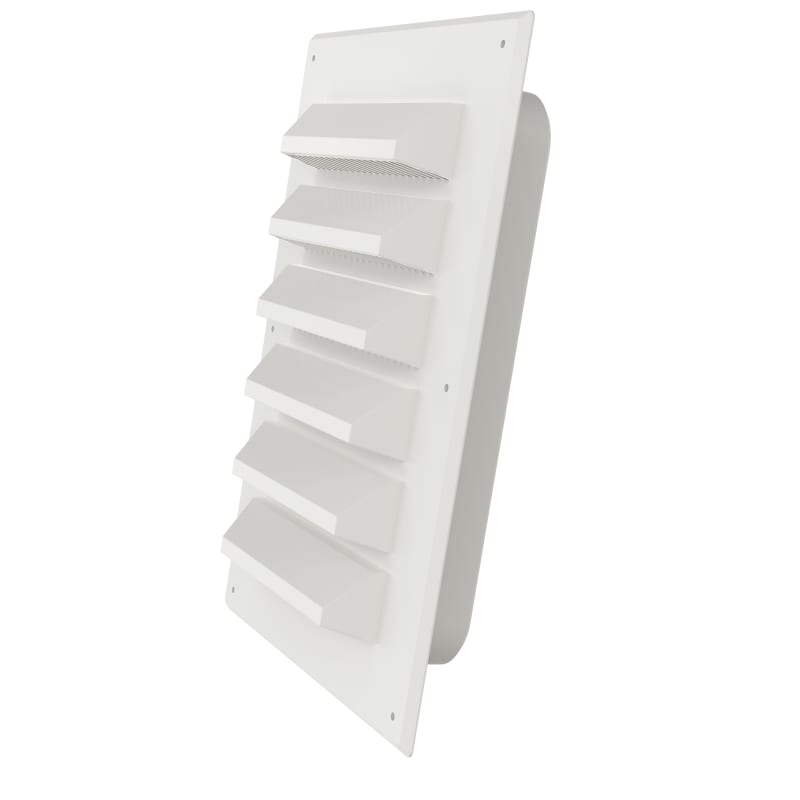 Louvre grille with frame, plastic, 4x6" (02122)