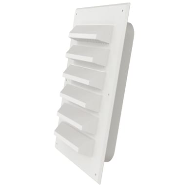 Louvre grille with frame, plastic, 4x6"