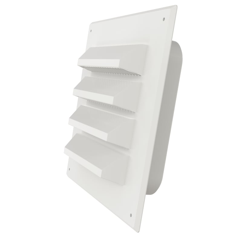 Louvre Grille w/Frame Plastic 4X4" (02120)