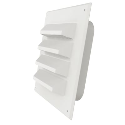 Louvre Grille w/Frame Plastic 4X4"