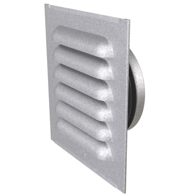 Louvre Grille w/Spigot steel 6x6" Ø125