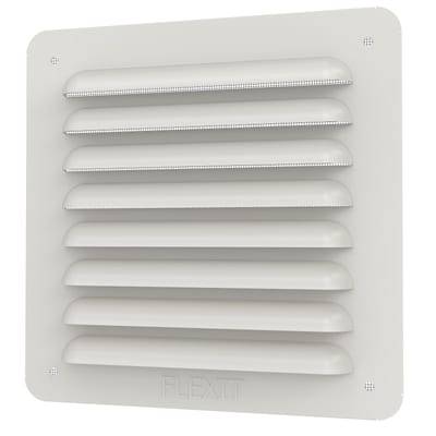 Louvre Grille Flat Steel White 155X155