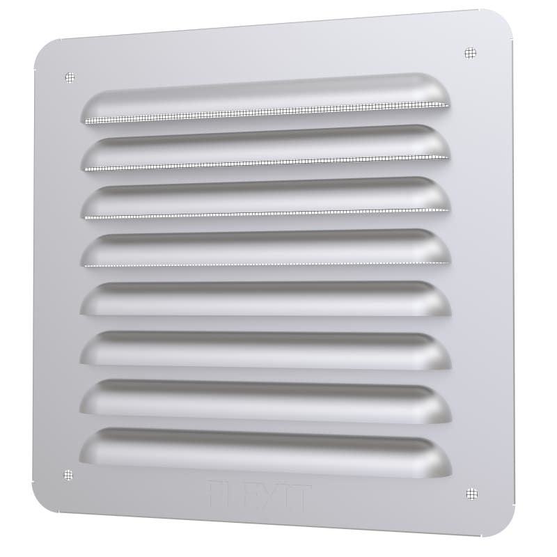 Louvre grille flat matt aluminium 155X155MM (101298)