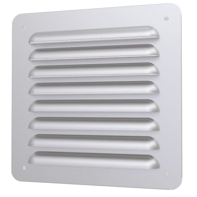 Louvre grille flat matt aluminium 155X155MM