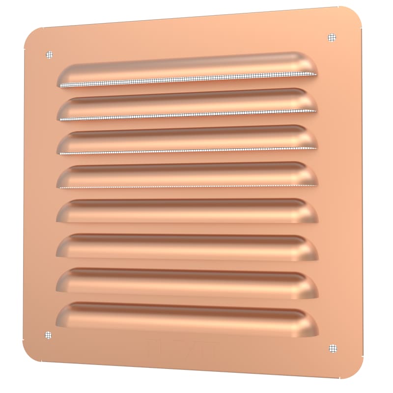 Louvre grille flat copper 155X155MM (101299)