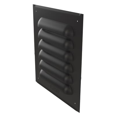 Louvre grille flat steel, 150X150 black