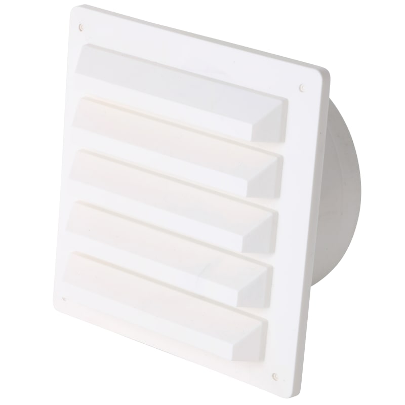 Louvre grille with spigot 100KV2 white (116710)