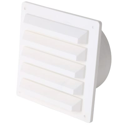 Louvre grille with spigot 100KV2 white