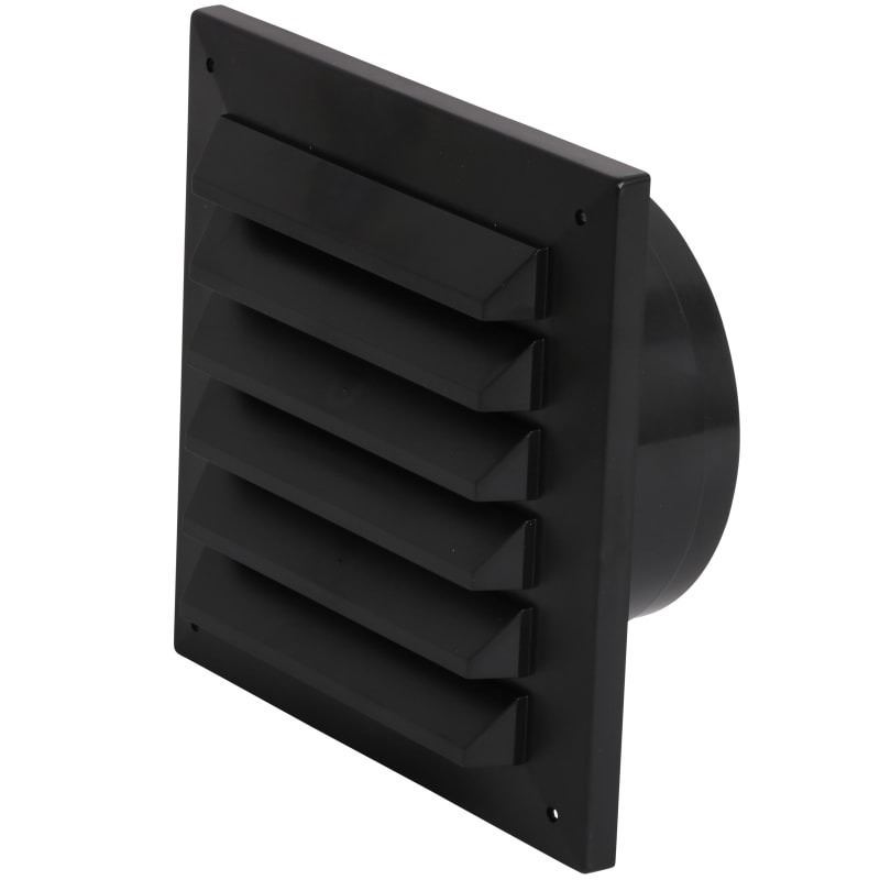Louvre grille 125 K black Ø125 (118513)