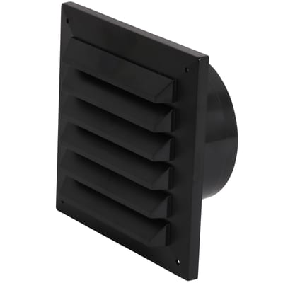 Louvre grille 125 K black Ø125