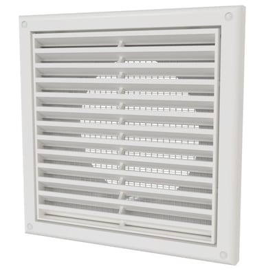 Grille PS 125 4:kt with spigot Ø125 white