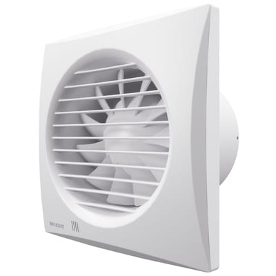 Flexit Classic Eco 125 STD Bathroom Fan Ø125 mm On/Off White