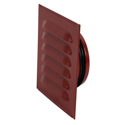 Louvre grille with spigot steel red Ø125