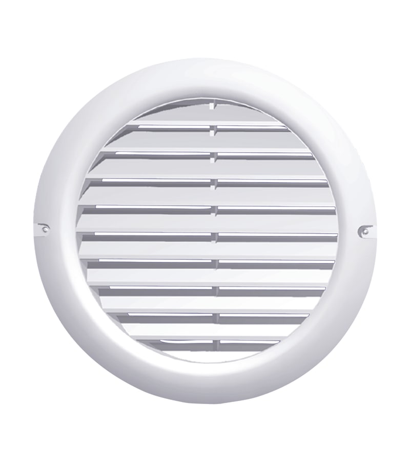 Grille PR100 round with spigot Ø100 white (400022)