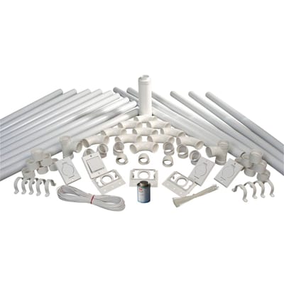 Flexit Central Vacuum Pipe Kit with 3 Suction Inlets