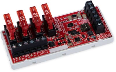 Swanson SPM901-L Main Fuse Module with Earth-Fault Alarm, 2 × 2-Pole 10 A Blade-Fuse Groups
