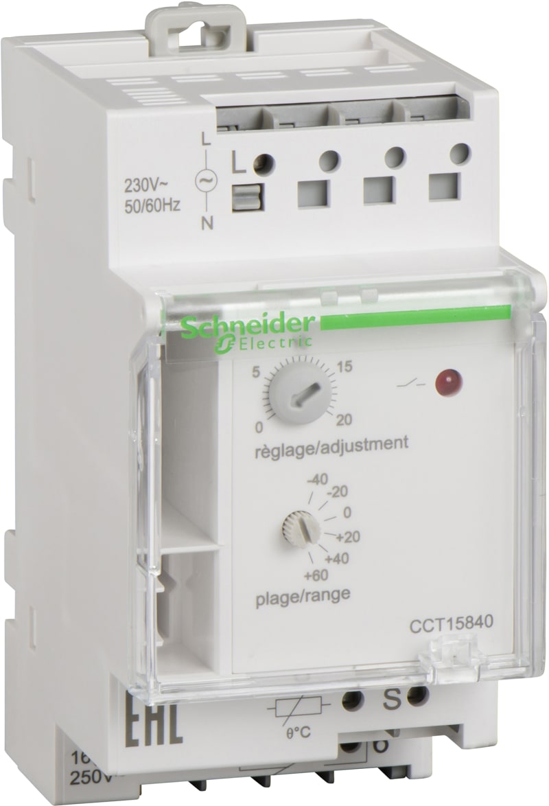 Schneider Electric Acti 9 - TH7 - thermostat - 1 zone - -40 °C to +80 °C CCT15840