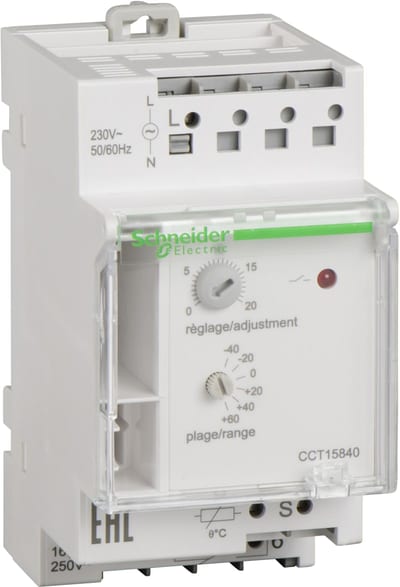 Schneider Electric Acti 9 - TH7 - thermostat - 1 zone - -40 °C to +80 °C CCT15840