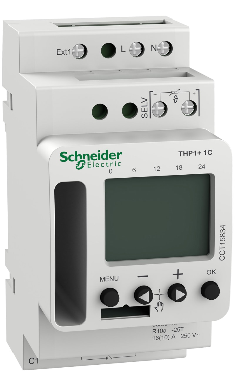 Schneider Electric ACTI9 THP1+ 1C (24H/7D) programmable thermostat CCT15834