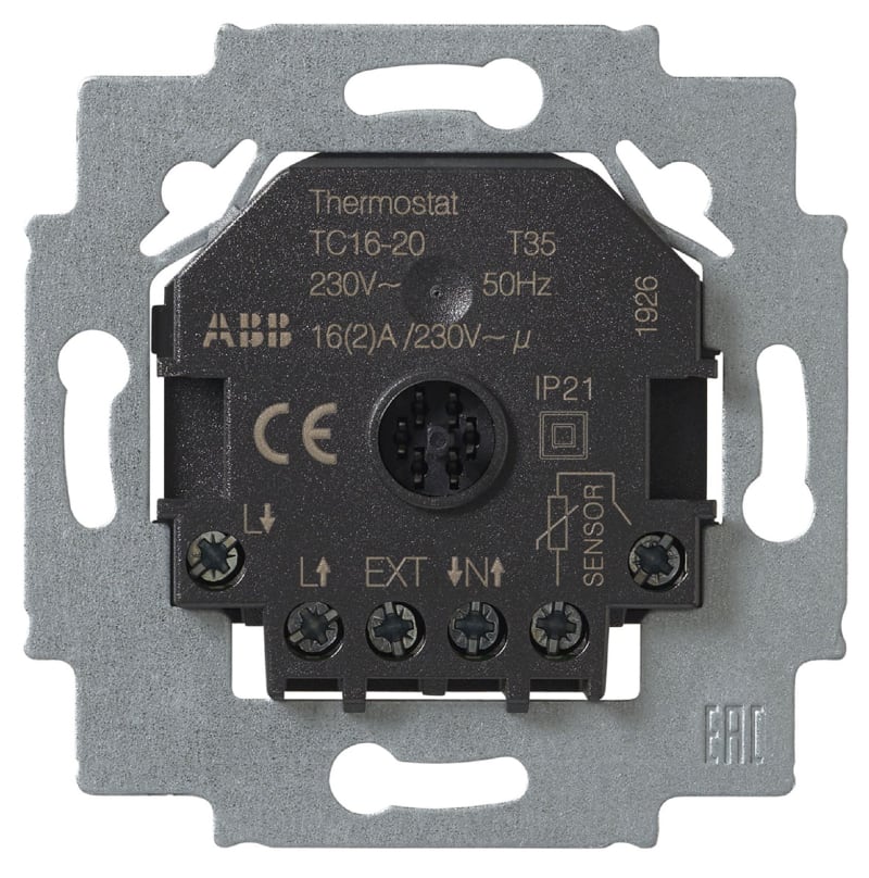 ABB Room/Floor Thermostat with Display and Floor Sensor (TC16-20U)