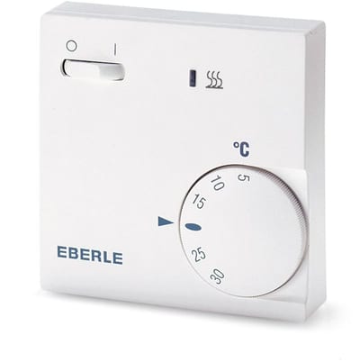 Thermostat on wall, bimetal