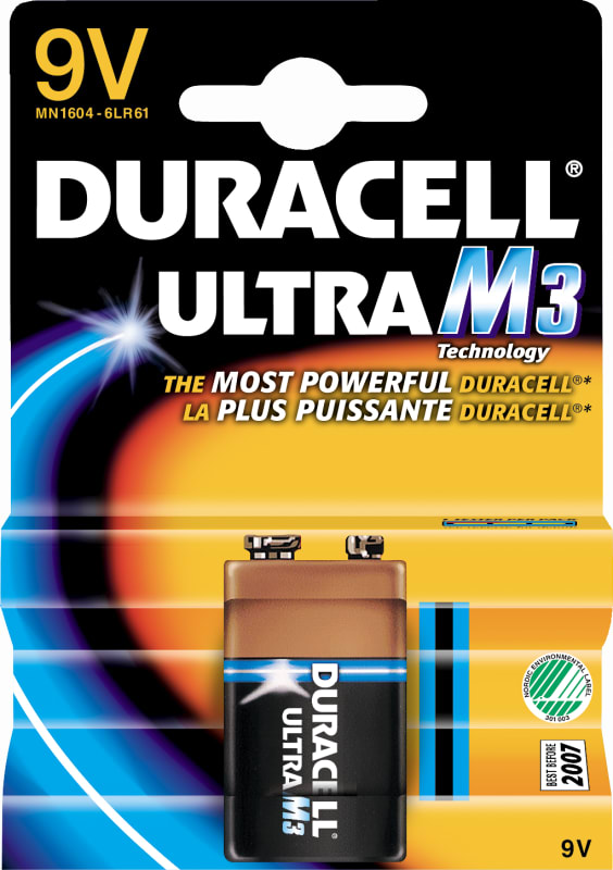 Duracell Ultra 6LR61 (9V) 1 PK (105416)