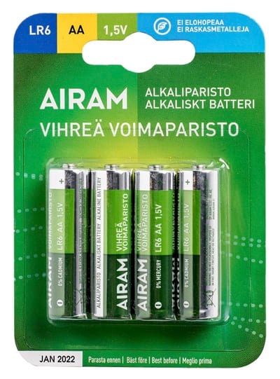 Battery Green LR6 AA 1,5V 4P