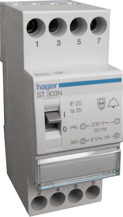 Ringekcoveretrafo, 2-Mod, 230/ 8-12V, 8VA
