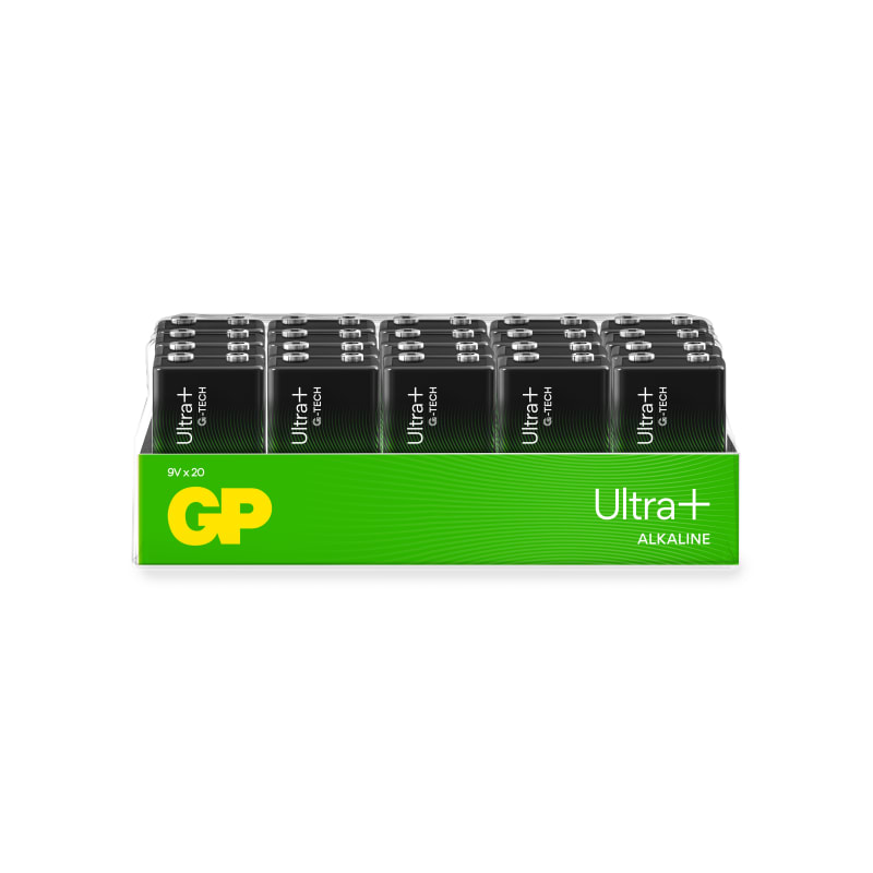 Battery Ultra Plus 9V-BATTERY 20-Pk (1604AUP/6LF22)
