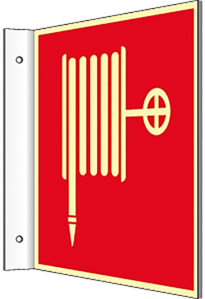 Flaggskilt fire hose 20X20 cm PVC