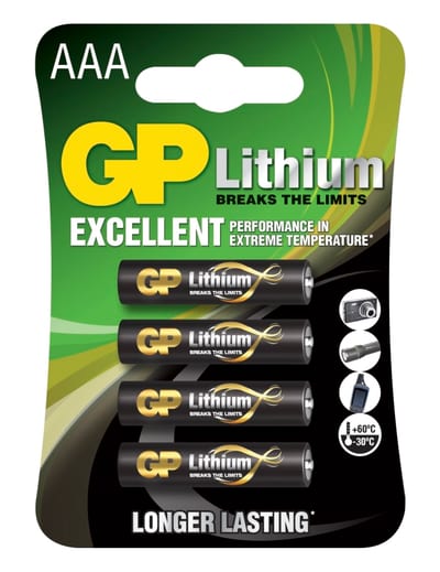 Battery Lithium AAA/24LF 4-Pk