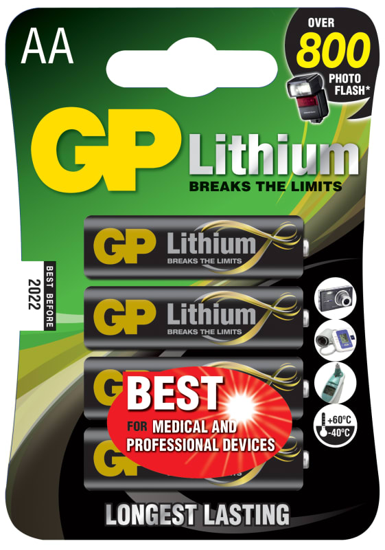 Battery Lithium AA/15LF 4-Pk (GPPCL15LF005)