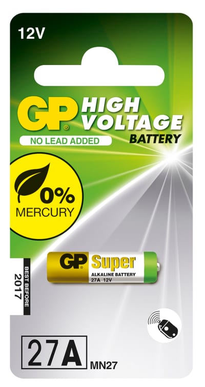 Spesialbatteri Alkaline 12V, 27AF 1PK