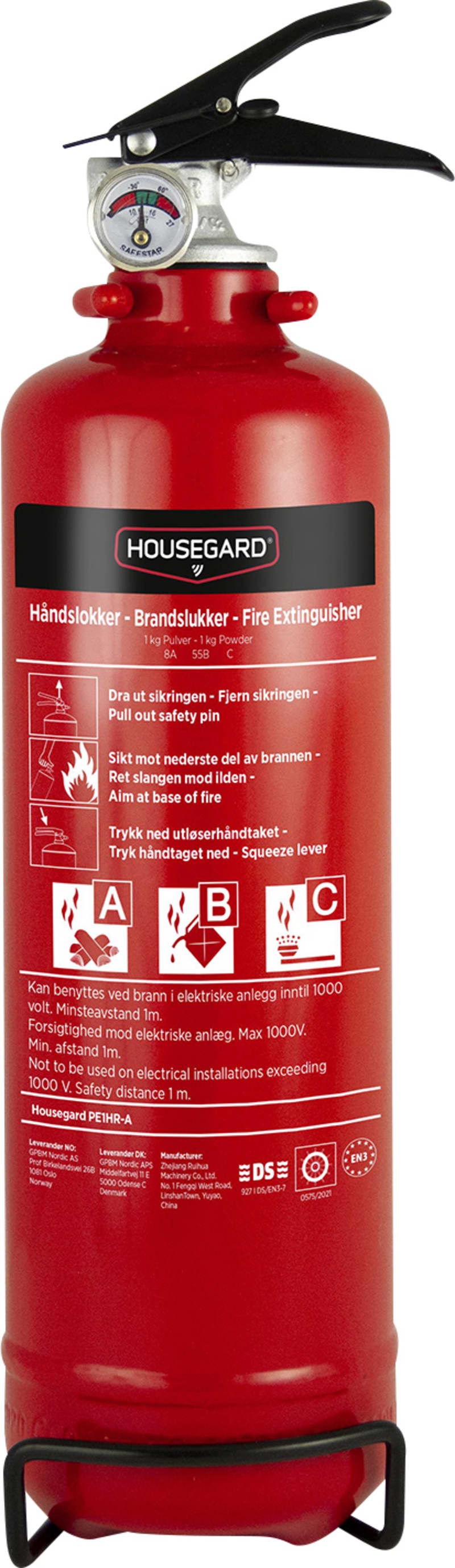 Housegard PE1HR-A Powder Fire Extinguisher 1 kg (PE1HR-A)