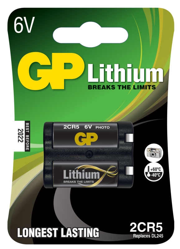 Battery Lithium 2CR5 1-Pk (GPPCL2CR5001)